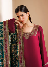 Velvet Vogue By Jazmin Luxury Formals Embroidered Velvet 3 Piece Unstitched Suit JZ25VVLF D-VVF-09
